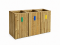 Papeleras de madera reciclaje Cubic 240lit - 3 Cuerpos